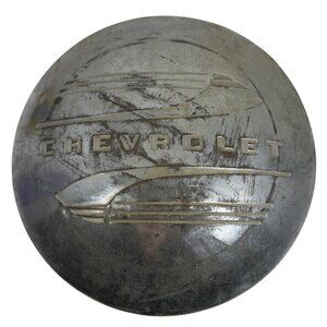 Vintage 1940s Chevrolet Dog Dish Dome Hubcap Restoration Garage Decor